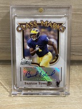Braylon Edwards UofM Football Autograph. Class Marks Topps Draft Picks 2005