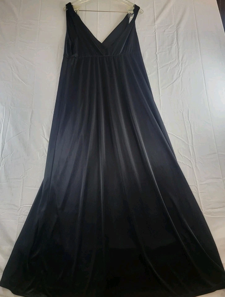 Ночная рубашка Natori женская размер Large черная Aphrodite атласная без рукавов L - Изображение 2 из 4