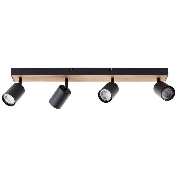 Brilliant Jello Holz Decken Spot Balken Strahler Leuchte Lampe 4-Flammig GU10-image