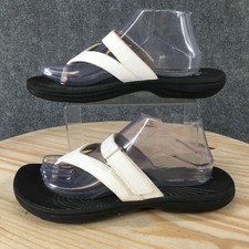 Cloudsteppers Clarks Brinkley Marin Thong Sandals Womens 10 M Casual White