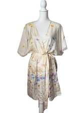 Victoria s Secret Silk Floral Kimono Robe M/L 2009