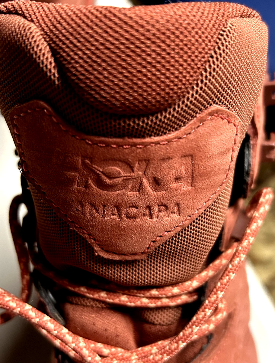 HOKA ONE ANACAPA MID GTX BOOTS WOMEN 10 unique CHERRY MAHOGANY BROWN light wear View 3