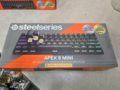 SEALED SteelSeries Apex 9 Mini Next Gen Gaming Keyboard  Swappable Optipoint