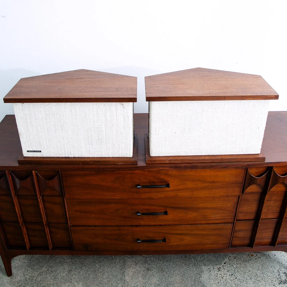 Altavoces Modernos Mediados de Siglo Bose Serie 901 II Altavoz Alta Fidelidad Nogal 18 Controladores Foto 3 de 4