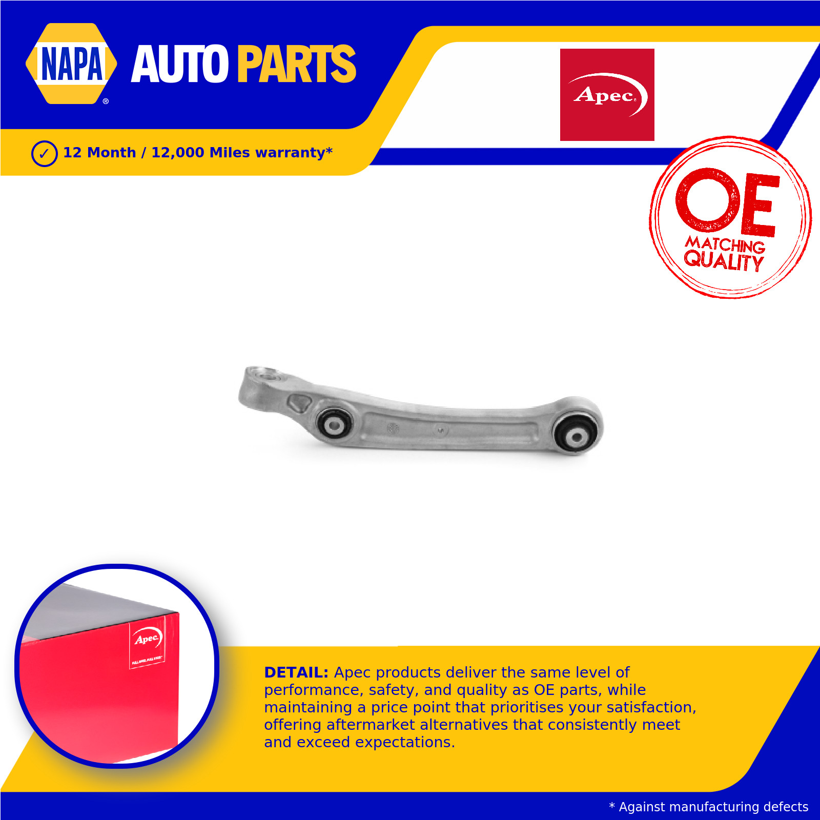 Wishbone / Suspension Arm Front Lower, Left AST3132 Apec Track Control Quality
