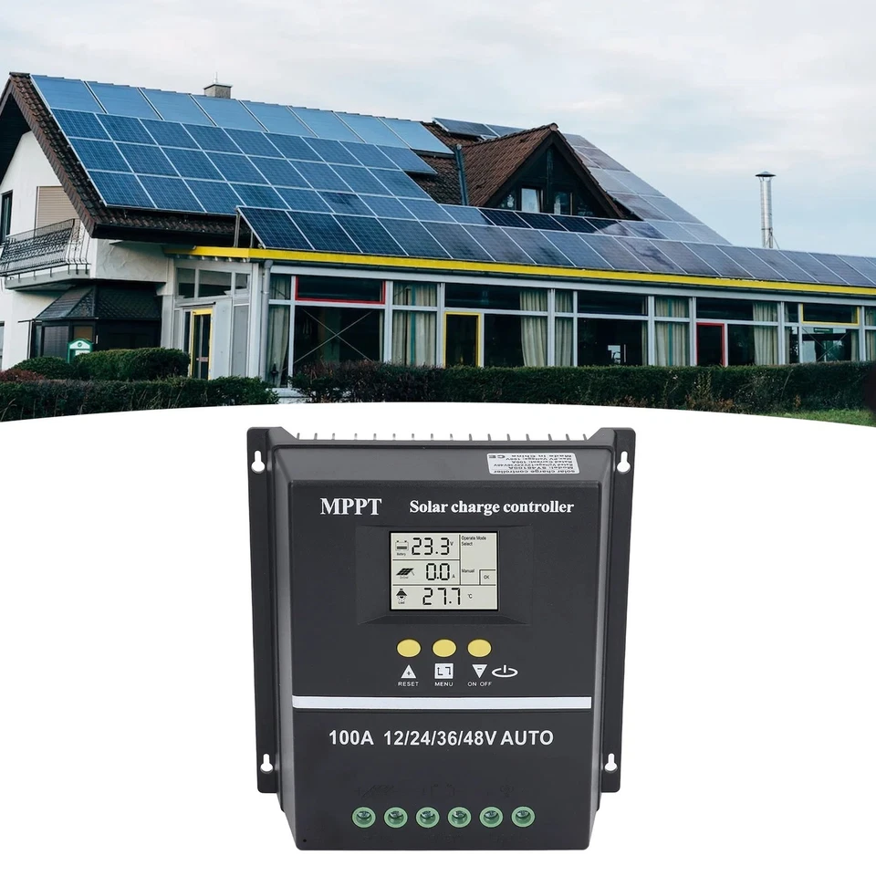 100A MPPT Solar PV Regler 4000W 12V 24V 36V 48V Solarladeregler Controller LCD - Bild 4 von 4