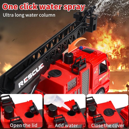 Fire Truck Toy for Toddlers Kids Boys Ages 3-8 Years Old,Remote Control Fire... - Picture 3 of 6