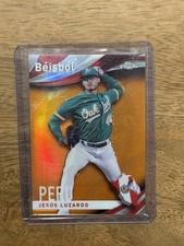 2021 Topps Chrome Beisbol #B-12 Jesus Luzardo Oakland Athletics Orange /25 