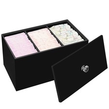Tampon Holder Organizer for Bathroom Pad Container Storage , Black