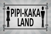 Holzschild 12X18 Cm Pipi-Kaka Land Toilette Deko Geschenk Schild