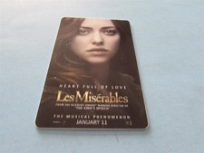 LES MISERABLES JACKMAN CROWE HATHAWAY UNUSED MOVIE TICKET FROM KOREA 4
