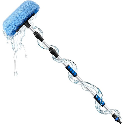 #ad 5 12 Foot 20ft Reach Car Wash Brush with 12 Inch Soft Bristle On Off Switc... $85.12