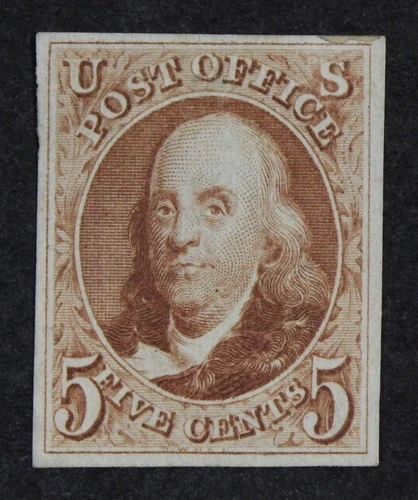 CKStamps: US Stamps Collection Scott#3 5c Franklin Unused H NG Signed CV$900