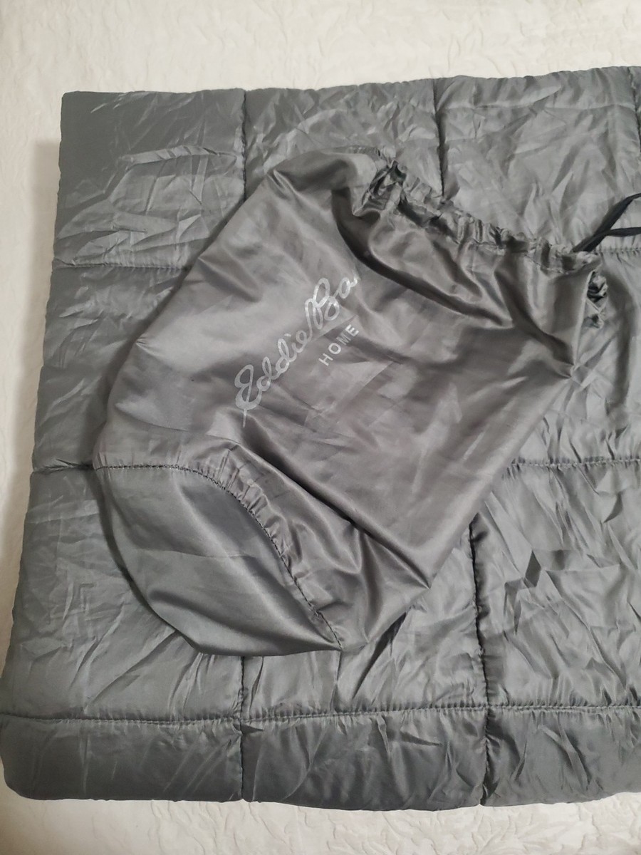 Eddie Bauer Home Primaloft Packable Gray Thermal Down Throw
