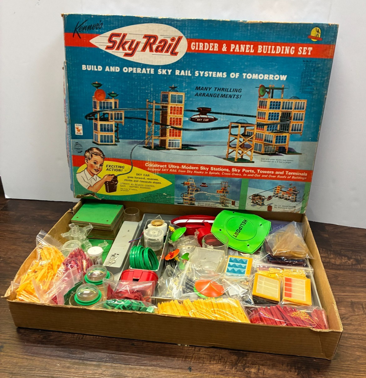 E2 Kenner Sky Rail Girder & Panel Building Set #17 AS IS Original Box 1961