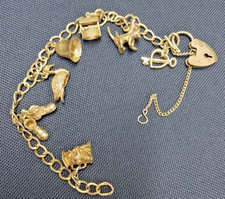 Silver 925 Charm Bracelet Vintage Hallmarked 1977 Excalibur Jewellery