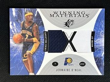 2003-04 SPX Jermaine O'Neal #WM11 Winning Materials Indiana Pacers NM or BETTER