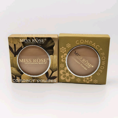 Compact Powder 2 PACK! Miss Rose Professional Makeup BUNDLE Free Shipping! 