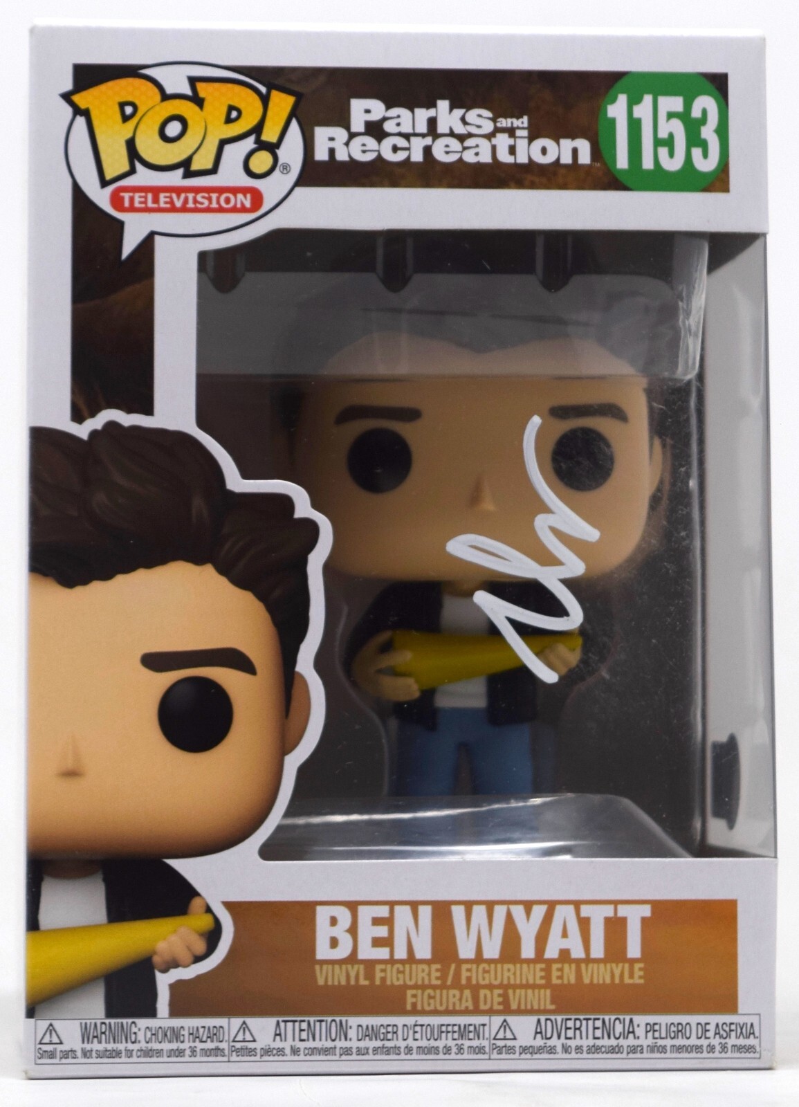 Adam Scott Autographed Signed Funko Pop Parks And Recreation Ben Wyatt Autograph Beckett COA 