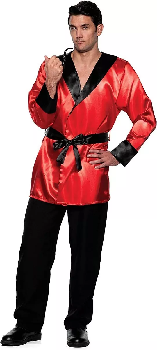 Hugh hefner hotsell red smoking jacket