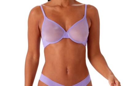 Gossard Glossies Bra in Violet Underwired Sheer Cup Sexy 6271