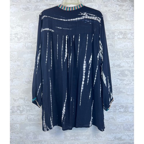 Soft Surroundings Embroidered Tunic Top Tie Dye Details XL - Picture 9 of 15