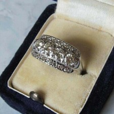 2Ct Round Cut Lab Created Diamond Women's Wedding Band Ring 14k White Gold Over