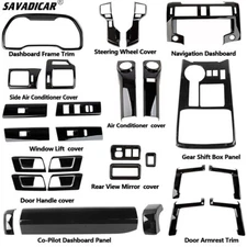 27pcs Black Interior Full Set Panel Decoration Cover Trims Kit For 4runner 2020+