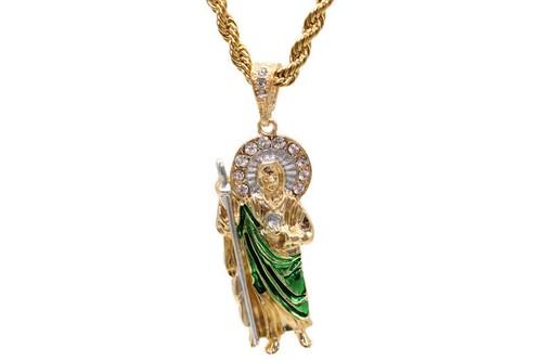 St Jude Pendant with Rope Necklace NEW 