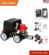 Comprehensive 90-120PSI Air Compressor Manifold Gauge Set with Control Valve