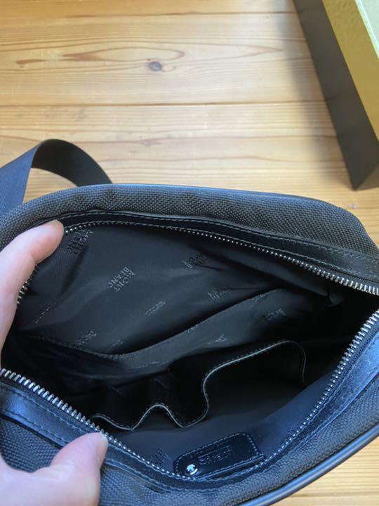 MONTBLANC Men's Shoulder Bag Nylon Leather Black 7.87… Gem