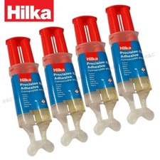 PACK OF 4) Hilka 2 Part Epoxy Resin Precision Hard Setting Strong Adhesive Glue