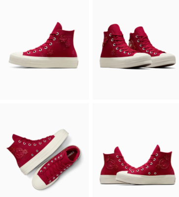 DCT♡bts Size 8 - Converse Chuck Taylor All Star Lift High Floral