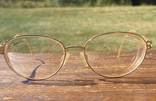 Vintage Sophia Loren Gold Eyeglasses Frames Only 057 Retro