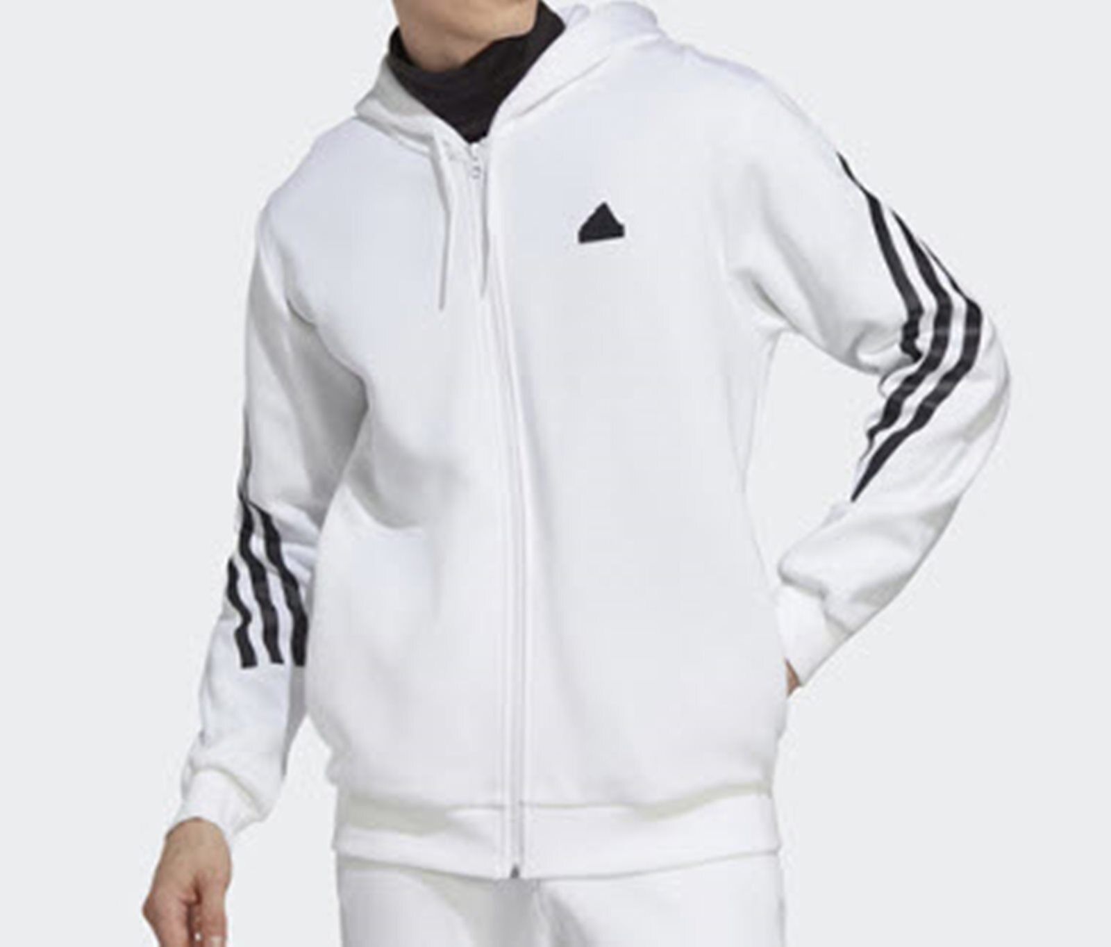 Adidas Men Future Icon 3S FZ Hoody Jackets White Casual Shirts Top Jacket  IC8258 | eBay