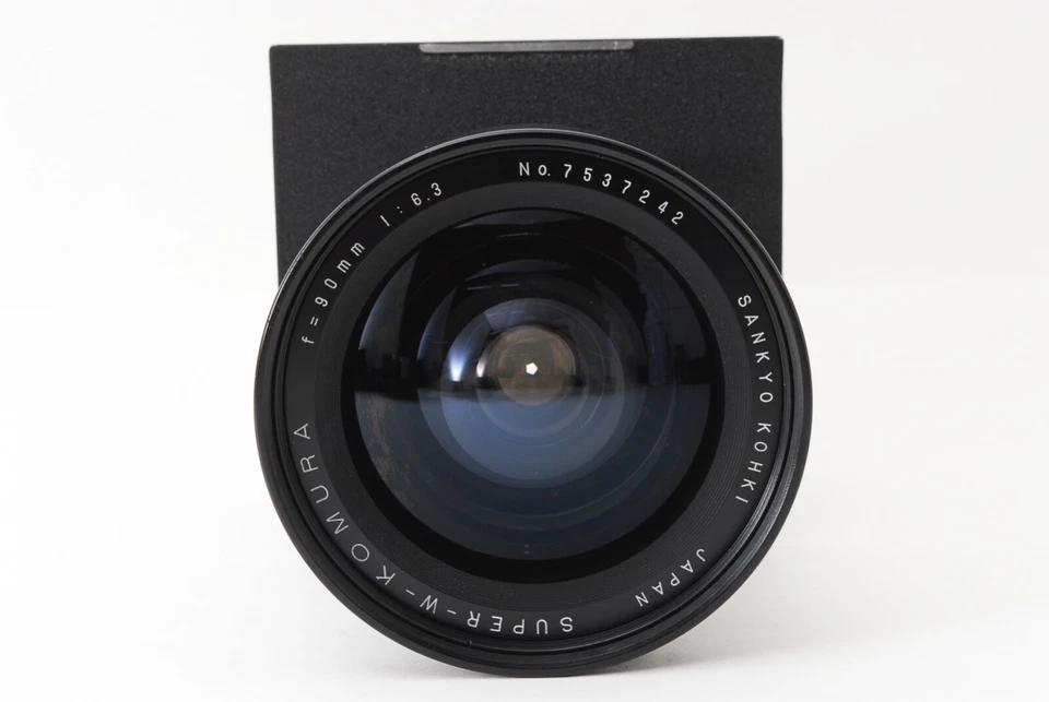 【N MINT w/ Hood】 SANKYO KOHKI Super W Komura 90mm f/6.3 Copal No. 0 lens Japan - Image 3 of 4
