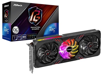 ASRock Intel Arc A770 Phantom Gaming D OC 8GB GDDR6 Graphics Card
