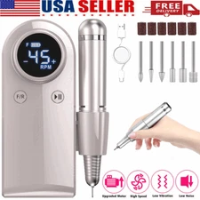 New Pro 45000RPM Nail Drill Machine Portable Manicure Pedicure Rechargeable BK60