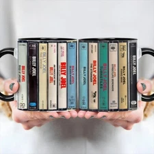 Billy Joel Albums Cassette Retro Collection Coffee Mug