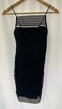 Topshop Black Lace Sleeveless Dress Size 8 Womens