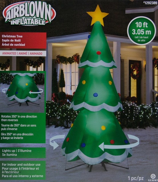 Gemmy 10 ft Animated Rotating Christmas Tree Airblown Inflatable NIB eBay