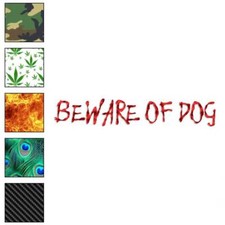 Beware of Dog, Vinyl Decal Sticker, 40 Patterns  3 Sizes, 100