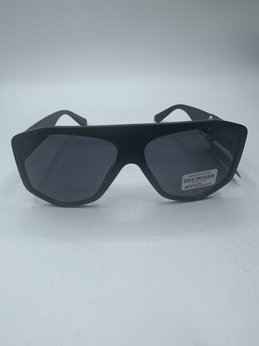 New TRUE RELIGION Aviator Sunglasses Classic Horseshoe Black Mesh True Religion Black Sunglasses for Men for sale | eBay main image 4
