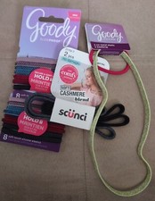 Bundle Of Assorted Hair Accessories on 4 Different Cards 3 New Goody and Scunci