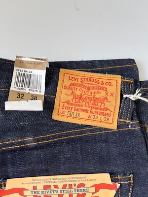 Vintage 90s Levi's LVC 1947 501xx Made in USA R button Selvedge