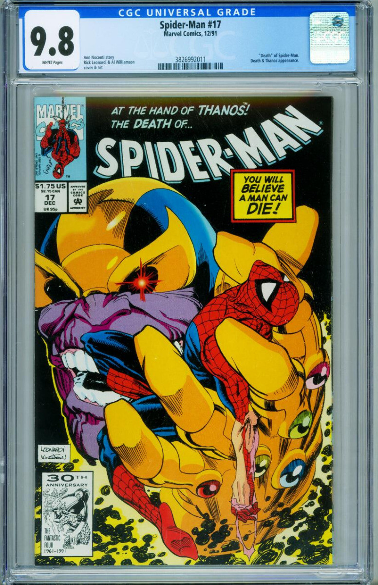 Spider-Man Thanos Avengers 1977年comic Spider-Man #17 CGC 9.8 // Thanos Infinity Gauntlet // COMIC