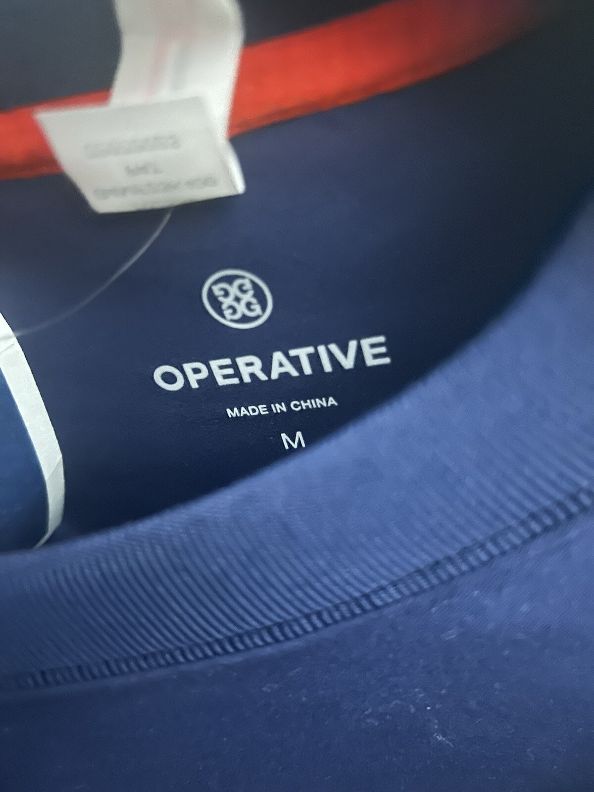 NEW G/Fore G4 Prjkt CC Operative PAT Golf Sweatshirt Twilight Blue Men's Size M image 5