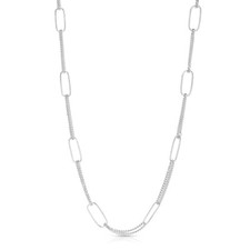 925 Solid Sterling Silver 20” Inch Paperclip Link Curb Necklace Chain For Women