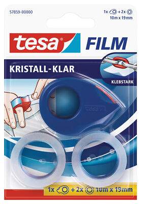 Tesafilm mini abroller 10mx19mm Handabroller manuell blau Tesa