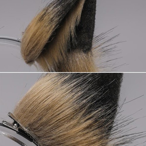 1pc 2021 Lovely Faux Wolf Ears Headband Realistic Furry Fluffy Animal Hair H_sh - Picture 6 of 8